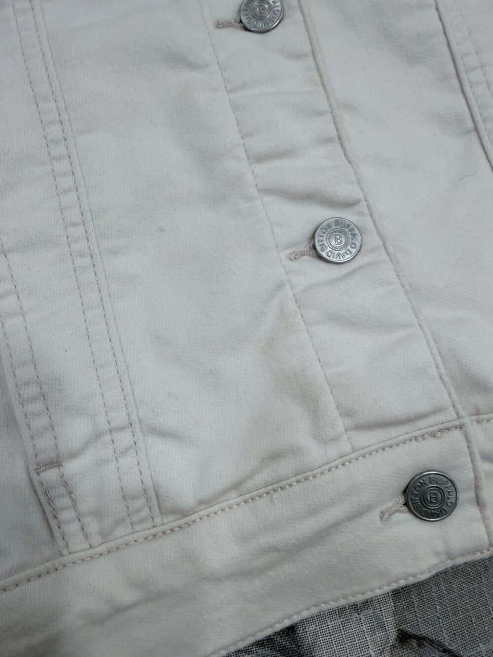 Buffalo David Bitton Blush Pink Stretch Denim Trucker Jacket M - Picture 14 of 16